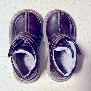 Brown Kids All Leather Shoes
